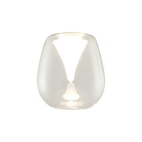 M8945  Andromeda 12cm Wine (B) Glass Shade, Clear With Inner Frosted Funnel